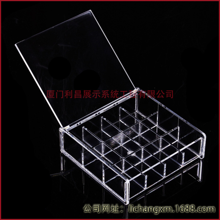 厂家批发化妆品首饰收纳盒高档透明亚克力塑料化妆品盒子 1026