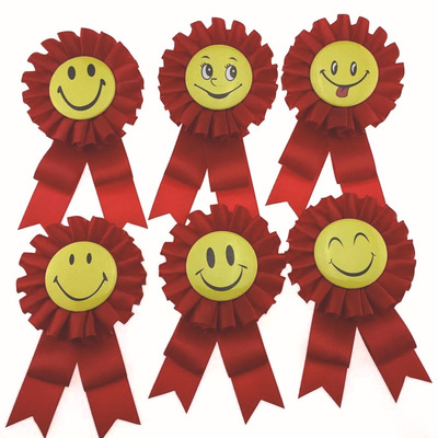 廠家馬口鐵胸章周年慶徽章定制校慶活動塑料胸章定做運動會大紅花