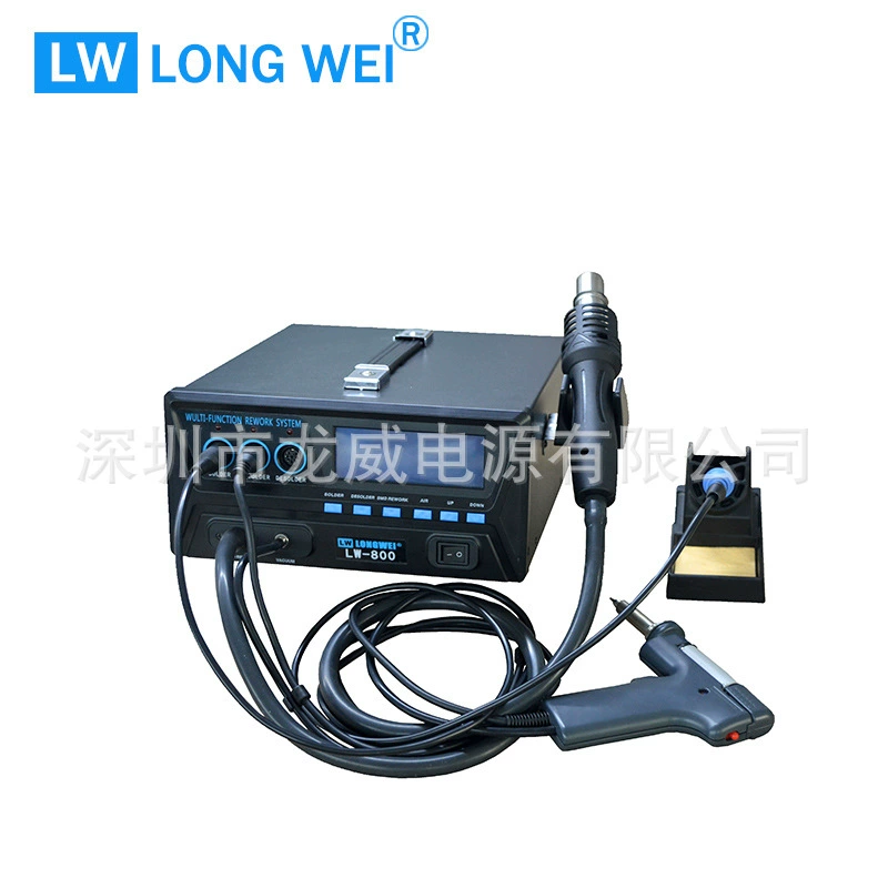 Бессвинцовая Антистатическая сварочная паяльная станция Longwei, сварочная машина для всасывания олова, усовершенствованная система обслуживания «Три в одном» LW-800