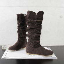 New foreign trade Black Medium barrel hollow cotton thread hook lace scrub lady single boot large wholesale