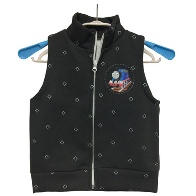 秋冬新款儿童圆领迷彩马甲男女双层马甲宝宝小童装加厚外穿潮背心|ms