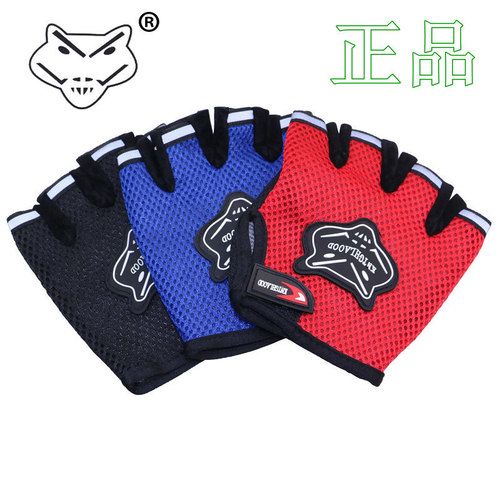 Fox head summer mesh bicycle half-finger gloves, bicycle mountain bike sports gloves, cycling short-finger gloves
