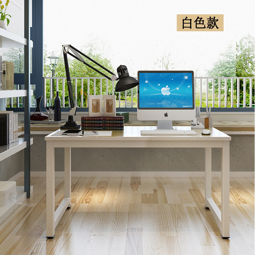可用于出口钢木结合台式电脑桌现代简约方便组装办公桌写字台