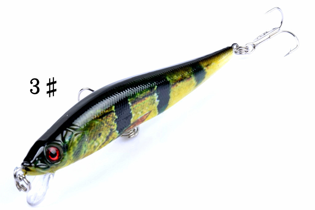 Suspending Minnow Lures Hard Plastic Baits Fresh Water Bass Swimbait Tackle Gear