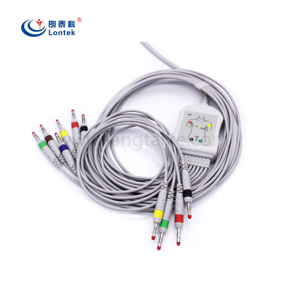 西门子Cardiostat31、31S10导心电图机导联线4.0香蕉插专业心电