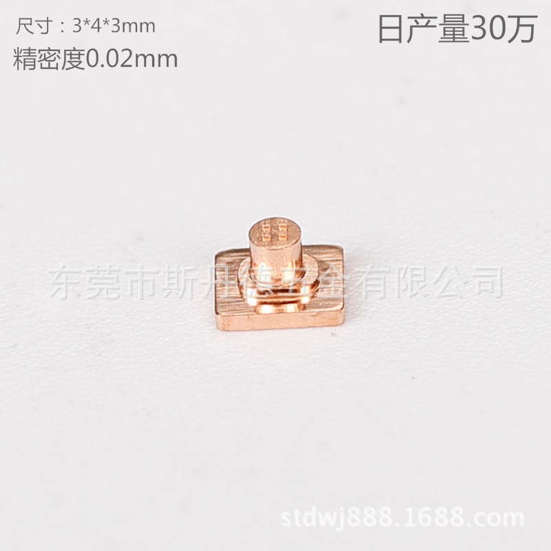 东莞双料带精密冷镦微电子零件 精密冷挤压冲压陶瓷放电管电极