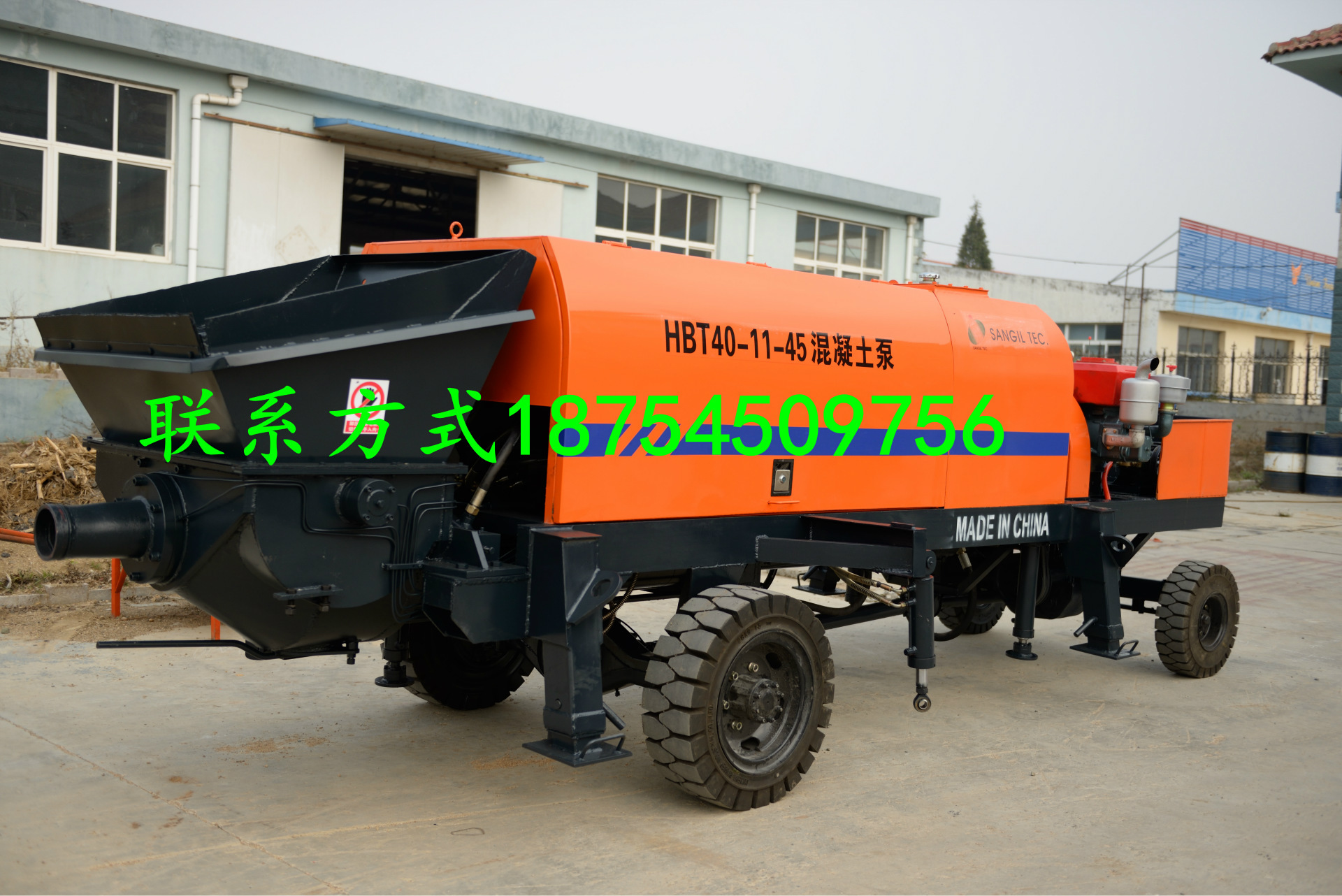 地泵 地泵车 输送混凝土地泵 移动式混凝土输送泵 40立方排送量-阿里巴巴