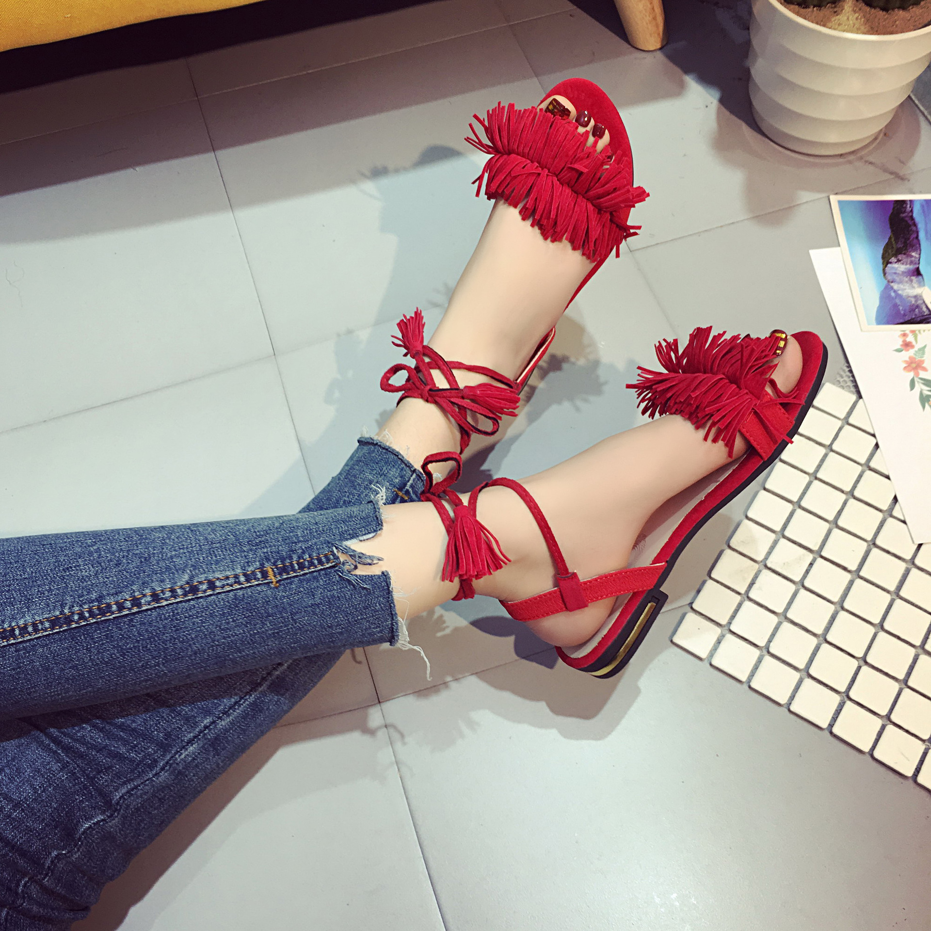 Chaussures été pour femme en Caoutchouc - Ref 3345427 Image 13