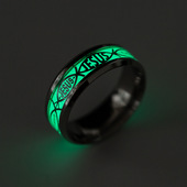 Anillo De Acero Inoxidable Cráneo Luminoso Punk Al Por Mayor display picture 15