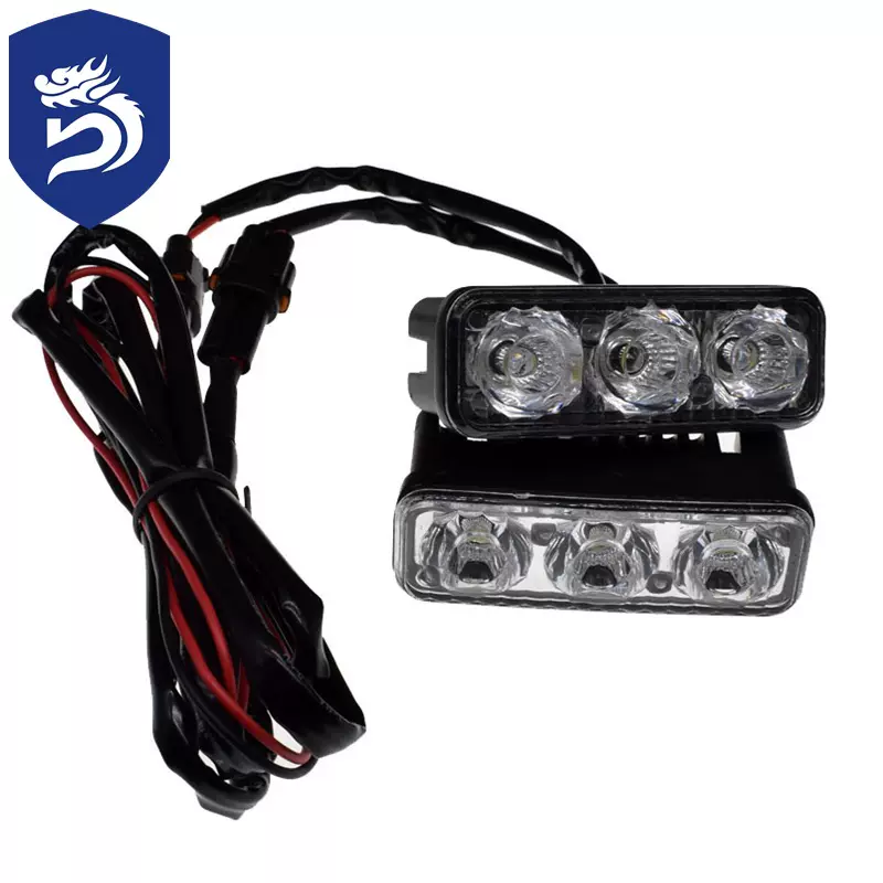 厂家直销 汽车通用日行灯3LED三灯大功率日行灯 越野日行灯鹰眼灯