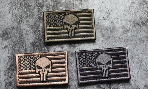 3D Embroidered Velcro Badge Flag Badge Skull Outdoor Embroidered Armband