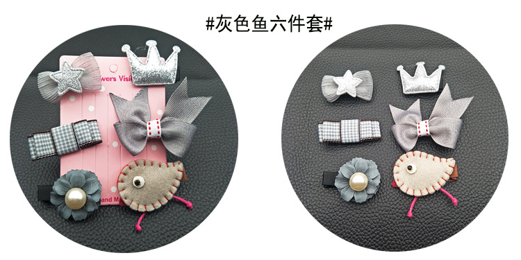 Korean Children's Headdress Girl Baby Side Clip Crown Fresh All-inclusive Hairpin Card Jewelry Suit Gift Set display picture 14