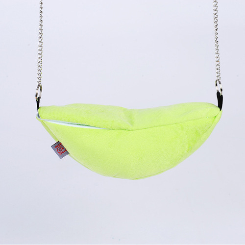 Hamster's cotton nest, small pet's winter warm nest, hanging swing bed, banana-shaped sleeping room, moon boat cabin