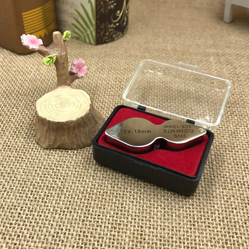 晶辉厂家直销金属锌合金双胞胎珠宝放大镜高倍鉴定仪器22181