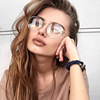 Retro fresh fashionable metal trend glasses suitable for men and women, Korean style, simple and elegant design
