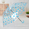 South Korea's portable transparent umbrella creative wave dot dot long -handle long -handle umbrella plastic stall advertising umbrella manufacturer direct sales customization