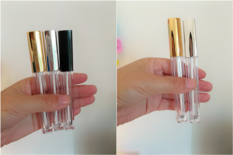 De alta calidad de plástico tubo de brillo de labios cuadrado de pared gruesa de alta calidad transparente labio esmalte tubo DIY vacío labio tubo botella vacía personalizable