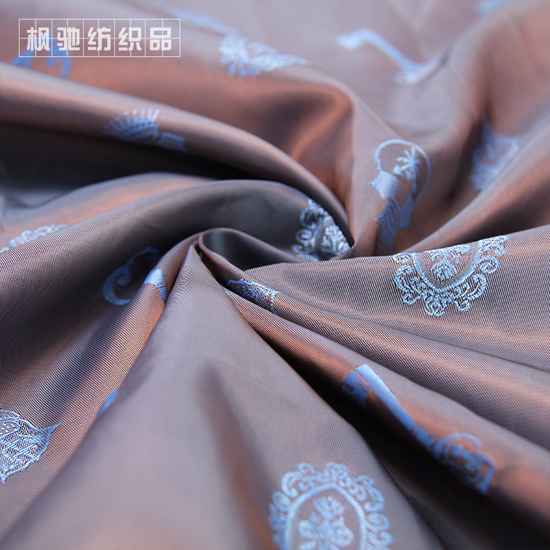 优质大提花阳离子里料 阳离子箱包服装里料面料伞布高密全涤纶