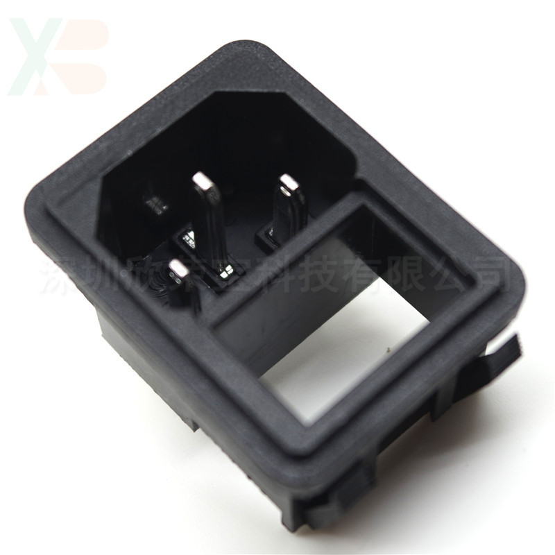 供应AC电源插座品字插座带开关（不配开关）SS-120D工业C14插座铜