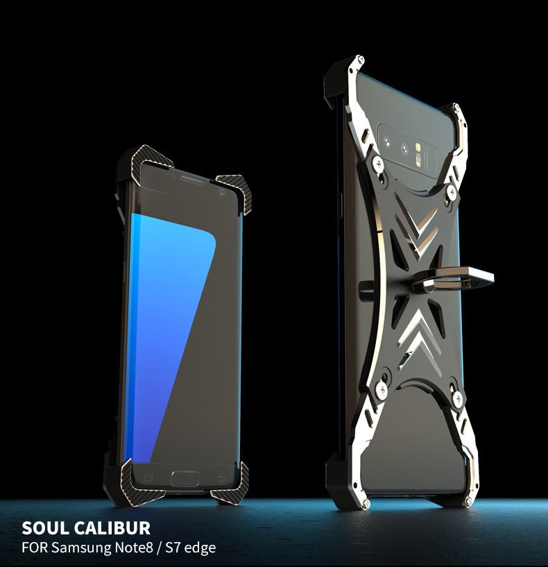 R-Just Blade Master Ring Holder Shockproof Aerospace Aluminum Metal Shell Case Cover for Samsung Galaxy Note 8 & Samsung Galaxy S7 Edge