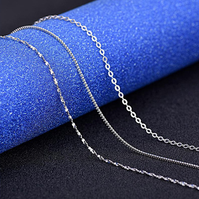 Necklace s925 Gypsophila Yi Gu chain Yuanbao Box chain Waves jewelry Cross border New products Necklace wholesale