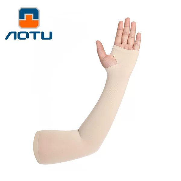 Concave-convex summer running men's same Ice Silk sun protection oversleeve outdoor riding gloves arm cover AT9038-1 wholesale
