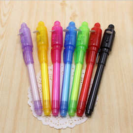 塑料UV大头隐形灯笔 验钞灯笔侦探笔书写隐形笔魔术魔法笔