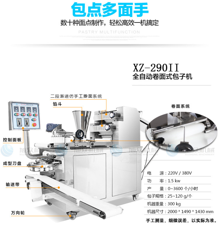 XZ-290II卷面式包子機-詳情3