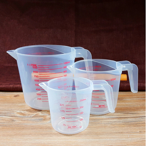 Baking Tools Kitchen Tools 250/500/1000ml High Quality Plastic Measuring Cup Tool Cup with Scale