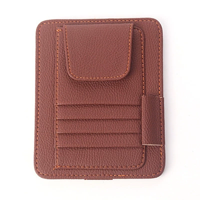 Car Glasses Clip/Bill Clip Case Car Glasses Frame Clip - brown