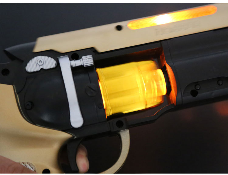 儿童玩具枪厂货直销电动灯光震动八音枪男孩左轮地摊热卖玩具详情图8