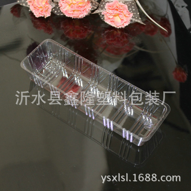透明一次性吸塑周转盘 PET吸塑蛋卷饼盒 透明吸塑内托 批发