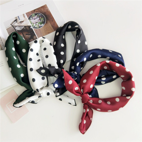 50 spring and summer new style small silk scarf small square scarf for women Korean professional versatile decorative printed scarf scarf wholesale