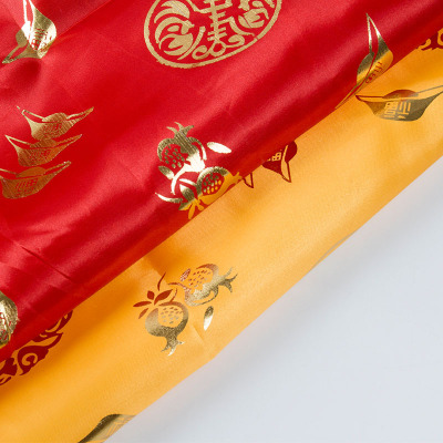 現貨供應  五枚緞八美緞燙金 壽衣滌綸平紋   質量保證