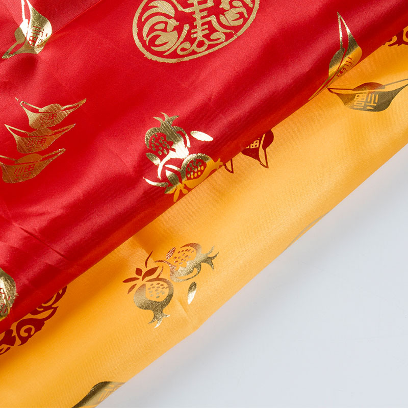 現貨供應 五枚緞八美緞燙金 壽衣滌綸平紋 質量保證