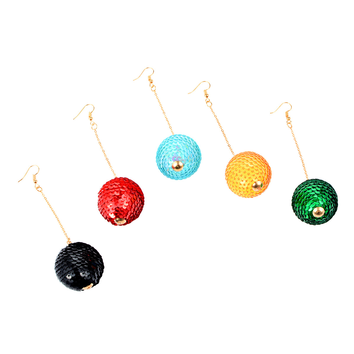 Fashion Simple Earrings Geometric Sequin Ball Pendant Earrings display picture 17