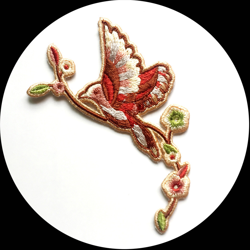 刺绣花徽章仔可烫缝衣服牛仔皮衣网纱服装辅料花无边布贴