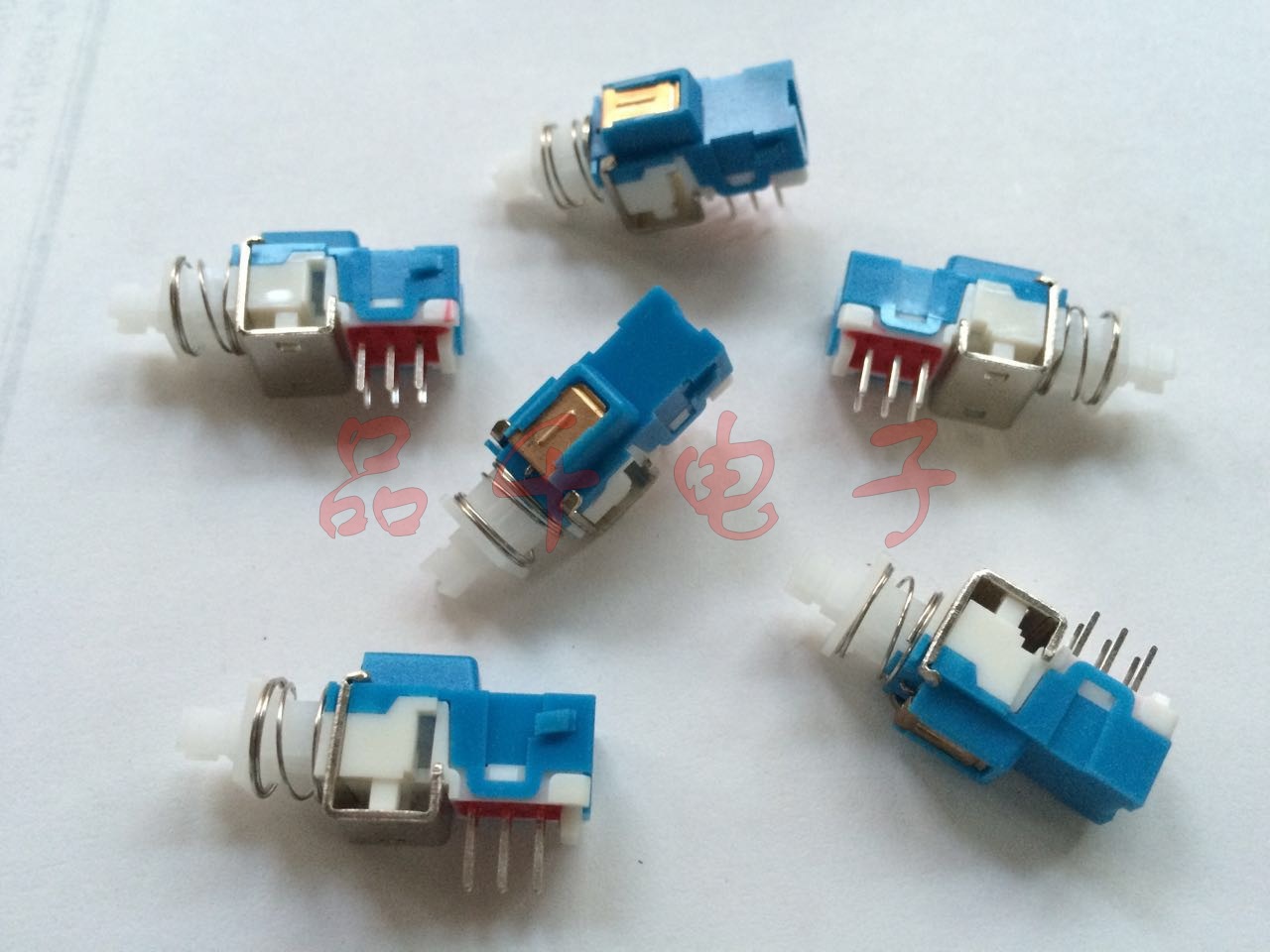 TONELUCK 直键开关 带锁 6脚 琴键式开关 按键开关 双排6脚