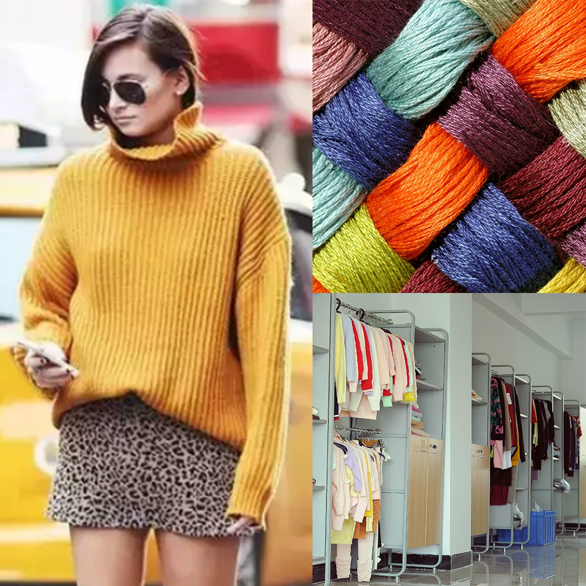 Чистая красная шерстяная фабрика KA Корейская версия шерстяного женского свитера с высоким воротником маленькая одинарная обработка