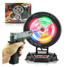 兒童電動玩具 紅外線打靶槍帶燈光 訓練槍車輪打靶玩具批發