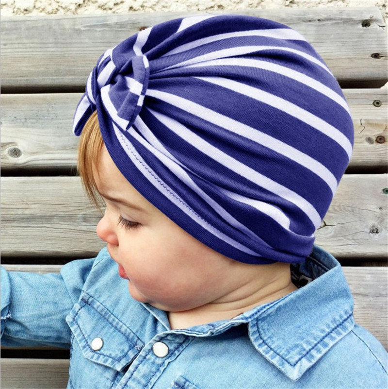 Europäische Und Amerikanische Neue Produkte Baby Produkte Herbst Und Winter Warme Kinder Gestreifte Knoten Kapuze Indische Mütze display picture 15