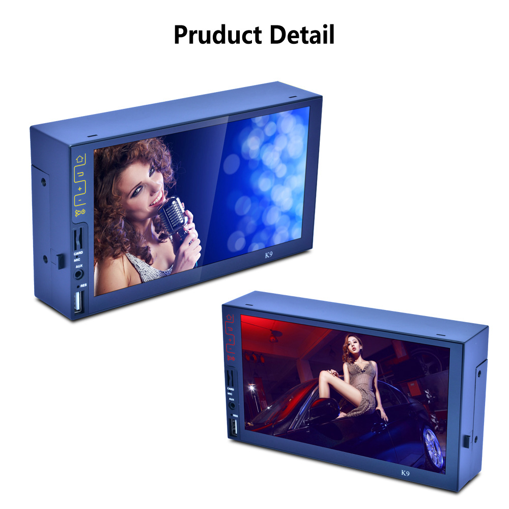 Clearance 7" Capacitive Touch Screen Android 6.0 Car Multimedia Player Bluetooth Car DVD Player Wifi GPS Navigation with AM/FM Radio Tuner 12