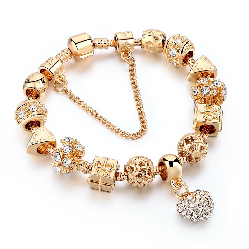 Glamour Coquille Le Cuivre Placage Incruster Pierres Précieuses Artificielles Bracelets display picture 2