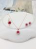 Set, necklace, pendant, earrings, ring, wholesale, silver 925 sample, 3 piece set