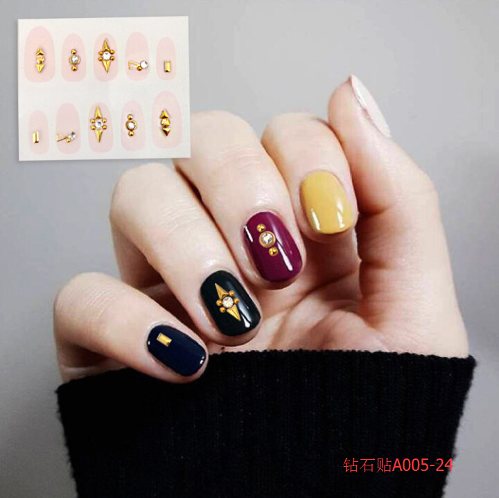 New fashionable diamond-shaped nail stickers, diamond nail stickers for decoration, Korean DIY 3D diamond customization detail image 15