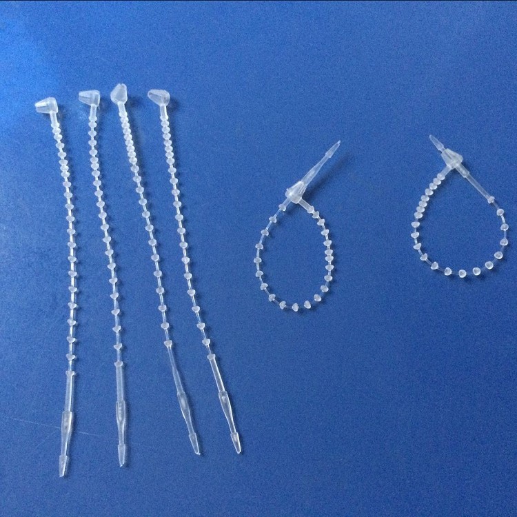 7寸黑色三叉尖头子母扣  手穿针 珠带胶针 吊牌线