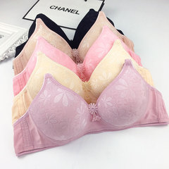 New style middle-aged and elderly wire-free bra, foreign trade comfortable small cup two-row fastener inner bra for women, wire-free thin bra