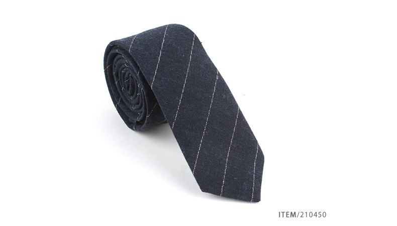 Formal Stripe Cotton Men's Tie display picture 4