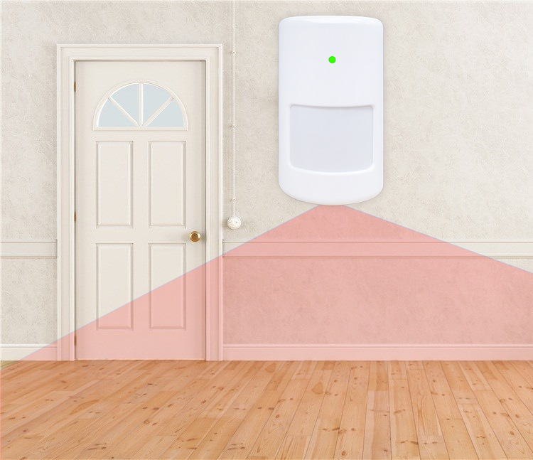 433/1527人体感应店铺防盗器红外探测器超市无线智能红外探测器