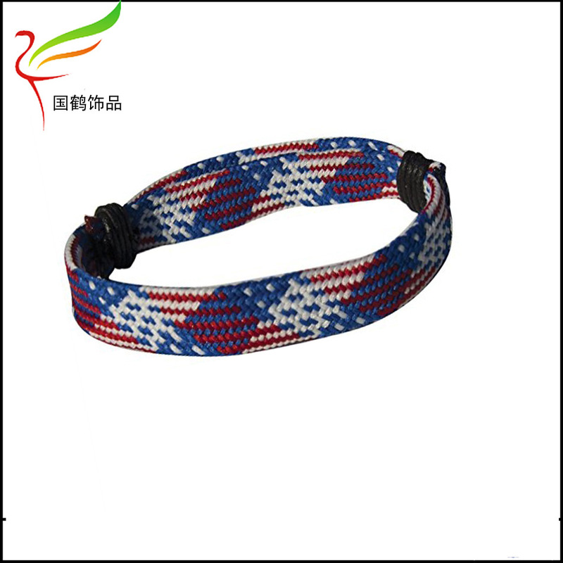 K-style Simple Revolving Rope Hollow Webbing Braided Bracelet Bracelet Export Adjustable Shoelace Bracelet Export Supply